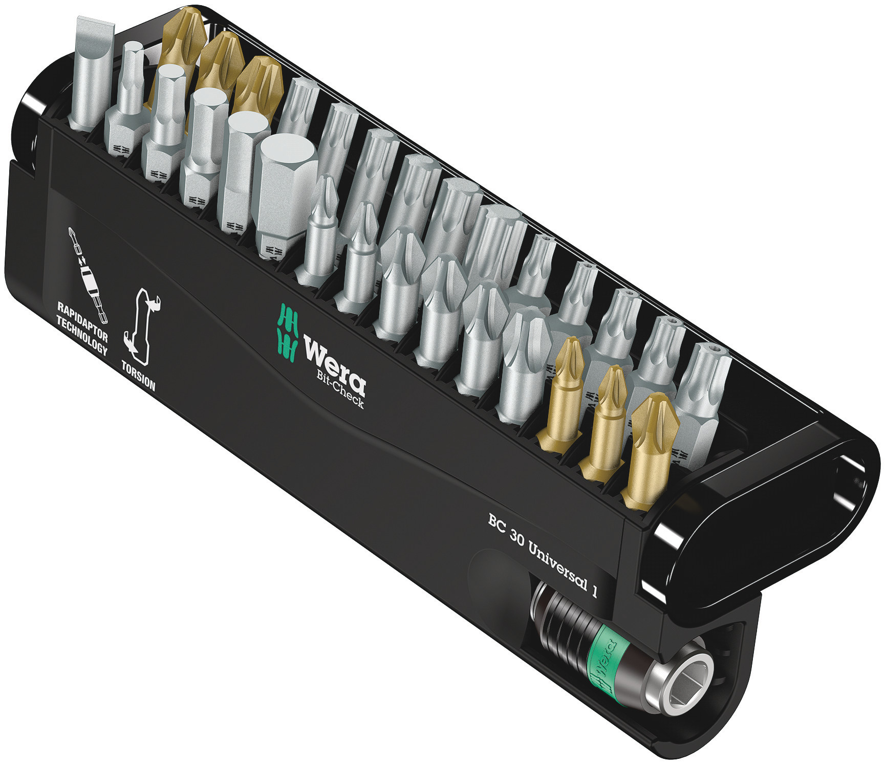 Wera Impact Bit Set 30 Pieces, Hexagon, Phillips, Pozidriv, Slotted, Torx