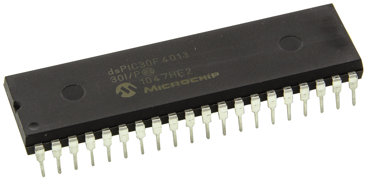 DSPIC30F4013-30I/P Microchip dsPIC30F, 16bit Digital Signal Processor 30MIPS 1.024 kB, 48 kB Flash 40-Pin PDIP
