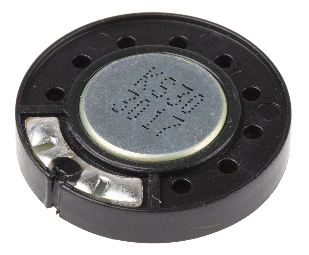 RS PRO 8Ω 0.1W Miniature Speaker 29.7mm Dia. , 29.7 (Dia.) x 5.8mm