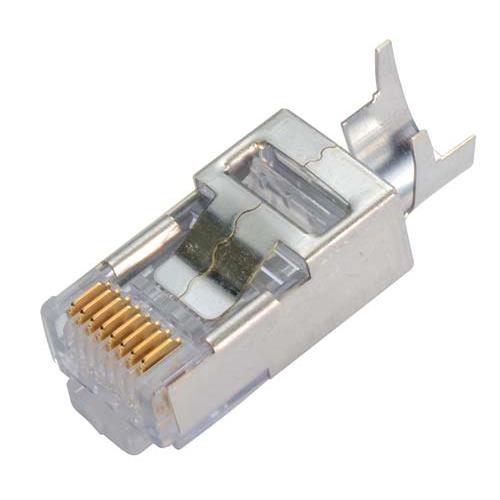 L-Com TSP Series Female RJ Connector, Plug-In, Nickel Plated Brass Shield Straight 1 Port 1 -Way