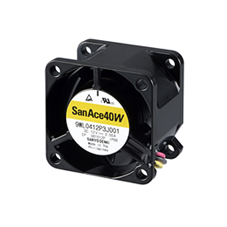 Sanyo Denki San Ace 9WL Series Axial Fan, 24 V dc, DC Operation, 37.8m³/h, 6.24W, 260mA Max, IP68, 40 x 40 x 28mm