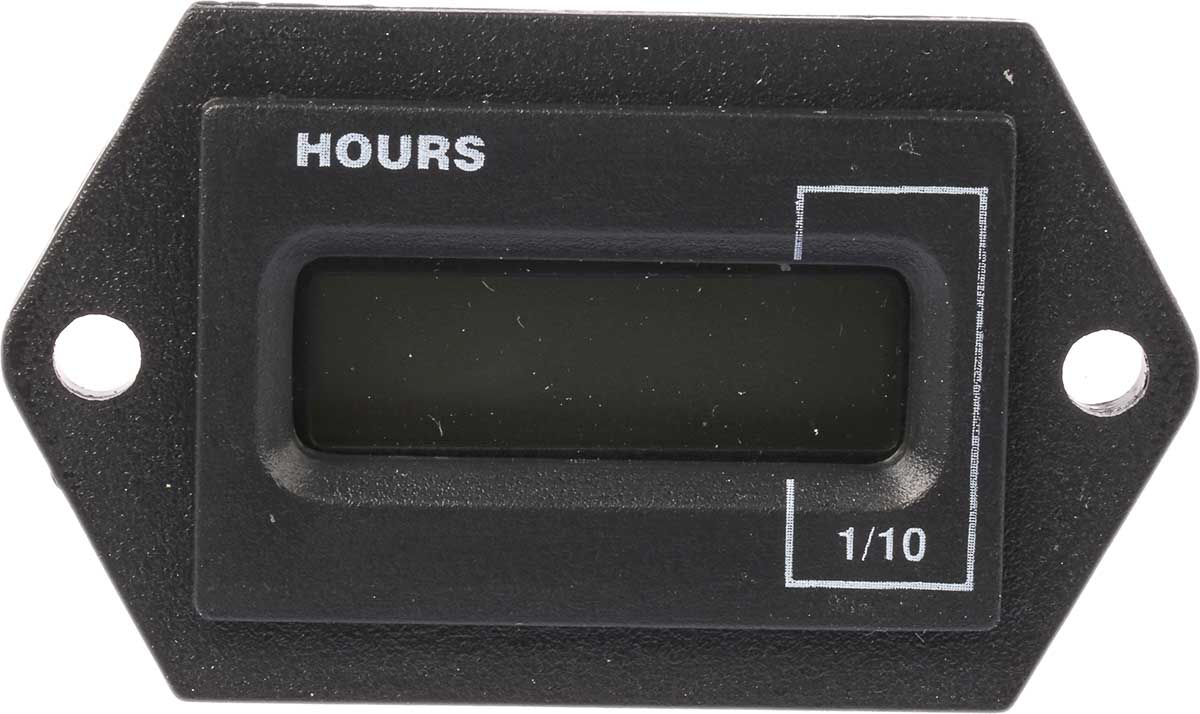 Curtis Hour Meter, 6 Digit LCD, 100 → 230 V ac, 48 → 150 V dc