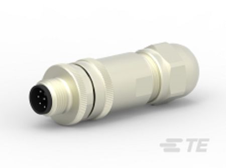 TE Connectivity Circular Connector, 8 Contacts, M12 Connector, Male, IP67, T4 Series