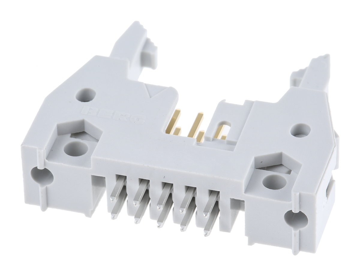 Amphenol Communications Solutions Quickie Series Straight Through Hole PCB Header, 10 Contact(s), 2.54 mm Pitch, 2 Row,