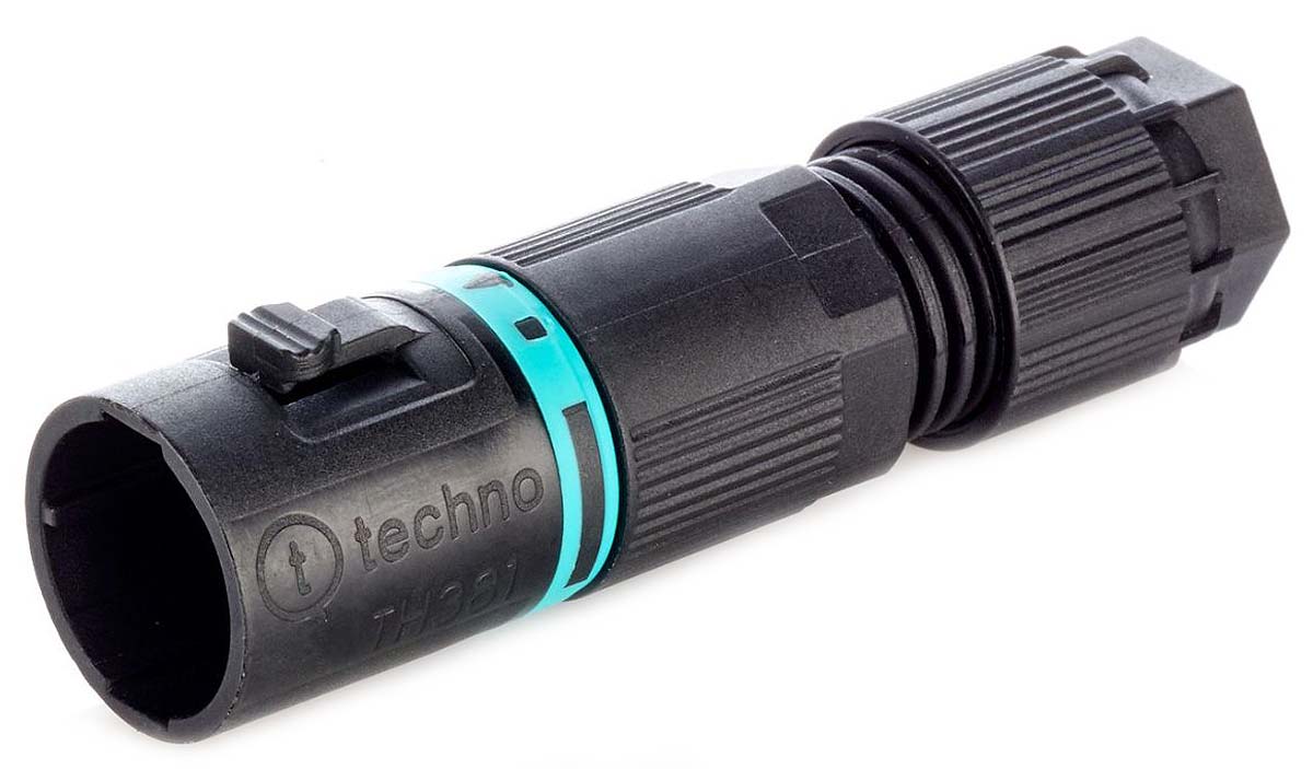 RS PRO Tee Plug, 2-Pole, Male, 1-Way, Cable Mount, 10A, IP68