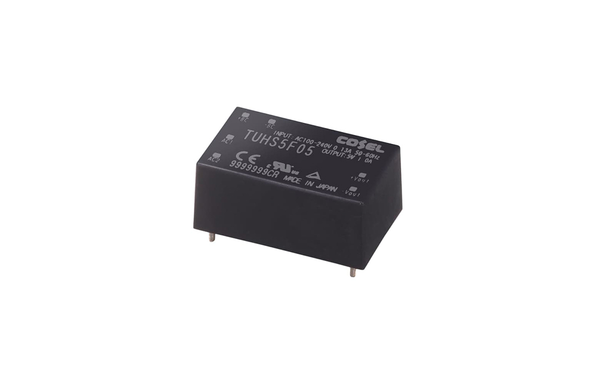 Cosel Switching Power Supply, TUHS5F24, 24V dc, 220mA, 5.28W, 1 Output, 120 → 370 V dc, 85 → 264 V ac