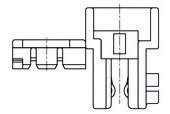 TE Connectivity Right Angle Female Edge Connector, Cable Mount, 3-Contacts, 2.5mm Pitch, 1-Row, IDT Termination