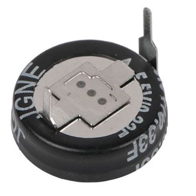RS PRO 0.33F Supercapacitor EDLC -20 → +80% Tolerance 5.5V dc, Through Hole