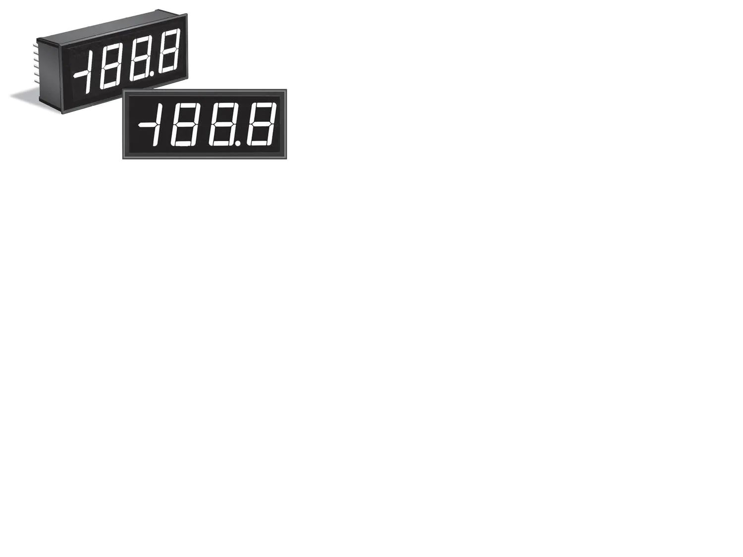 Murata DMS-30PC Series Digital Panel Voltmeter DC, LED Display 3.5-Digits