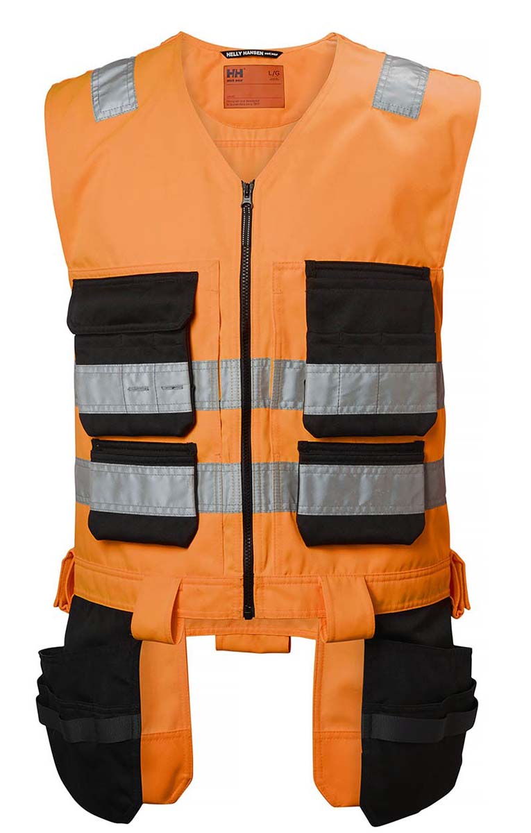 Helly Hansen Orange High Visibility Hi Vis Vest, L