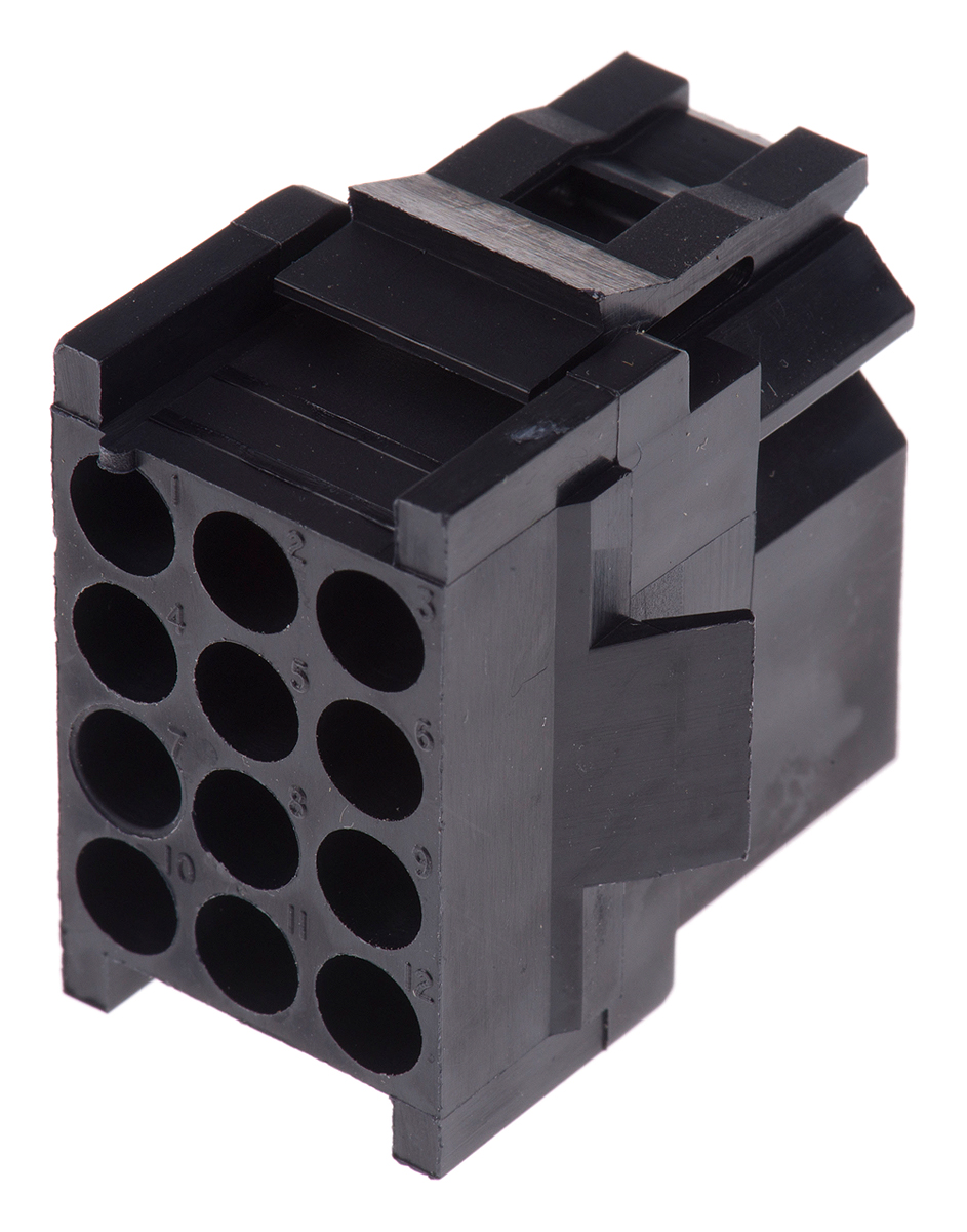 ITT Cannon, Trident Female Connector Housing, 5.08mm Pitch, 12 Way, 3 Row