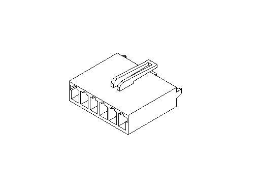 Molex, 90331 Female Crimp Connector Housing, 3.96mm Pitch, 6 Way, 1 Row