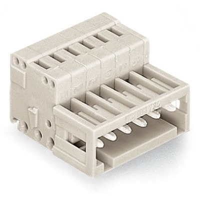 WAGO, 3.5mm Pitch, 734, 2 Way, Pluggable Terminal Block, Feed Through Plug, Cable Mount, Cage Clamp Termination,