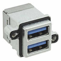 Amphenol Communications Solutions Right Angle, PCB Mount, Socket- Dual Port Type A 3.0 IP67 USB Connector