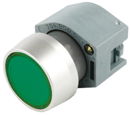 EAO Green Momentary Push Button Head