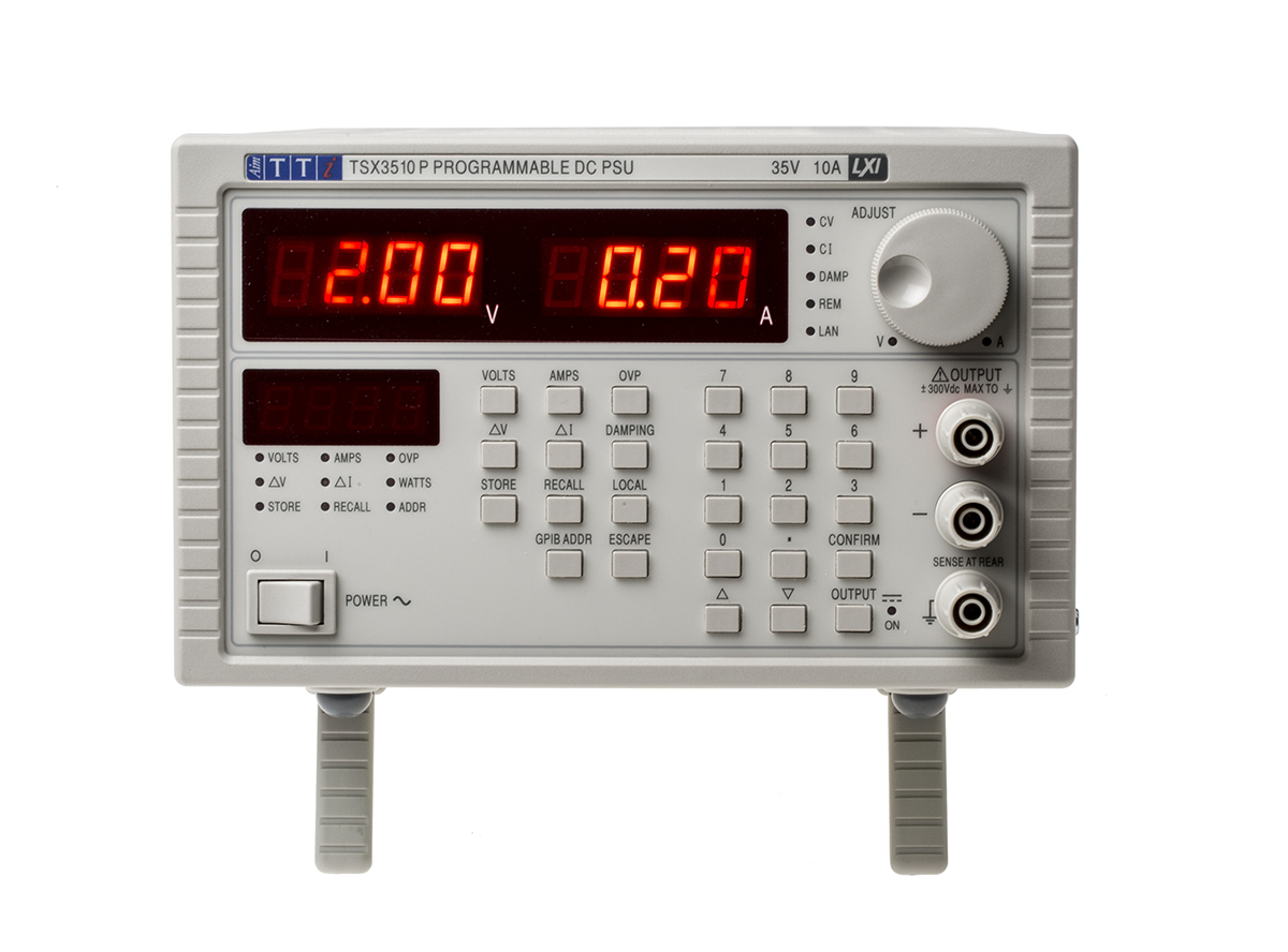 Aim-TTi TSX Series Digital Bench Power Supply, 0 → 35V, 0 → 10A, 1-Output, 350W - UKAS Calibrated