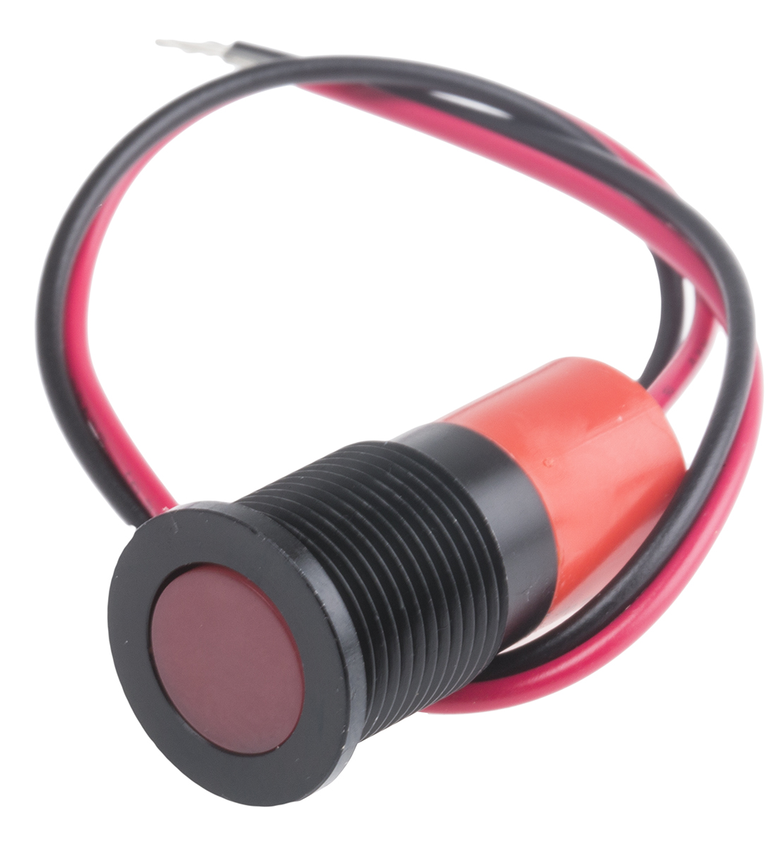RS PRO Red Panel Mount Indicator, 6 → 36V dc, 14mm Mounting Hole Size, Lead Wires Termination, IP67