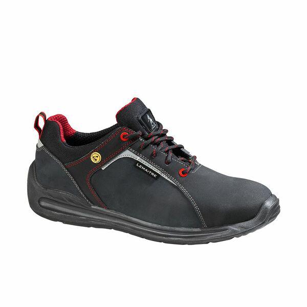 LEMAITRE SECURITE SUPER X Unisex Black, Grey, Red Stainless Steel Toe Capped Safety Trainers, UK 9, EU 43