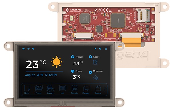 4D Systems gen4-uLCD-43DT-HR TFT LCD Colour Display / Touch Screen, 7in, 800 x 480pixels
