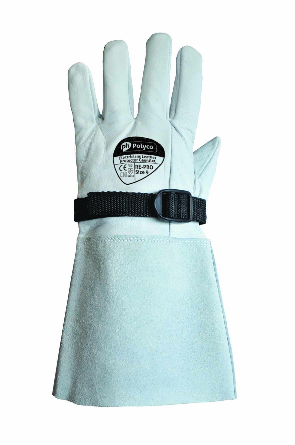 Polyco Healthline Leather, 1 Gloves Work Gloves, Size 11