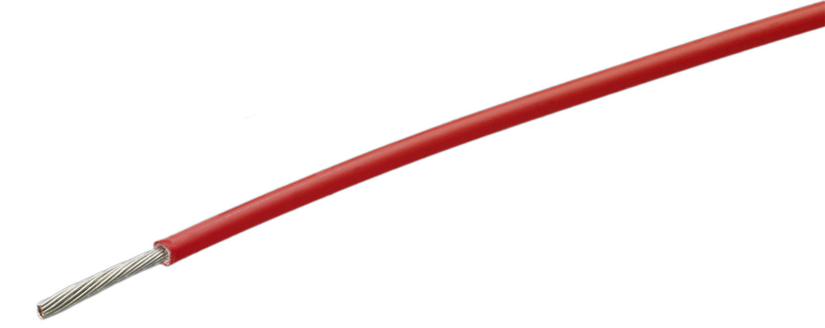 TE Connectivity FlexLite Series Red 1.5 mm² Equipment Wire, 16 AWG, 19/0.32 mm, 100m, Polyolefin Insulation,