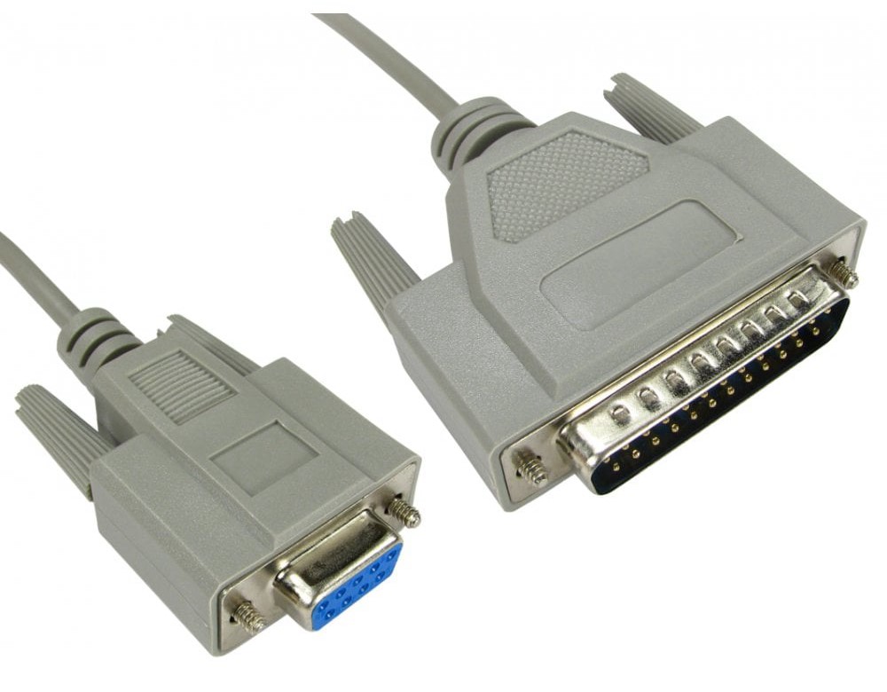 RS PRO Female 9 Pin D-sub to Male 25 Pin D-sub Serial Cable, 3m