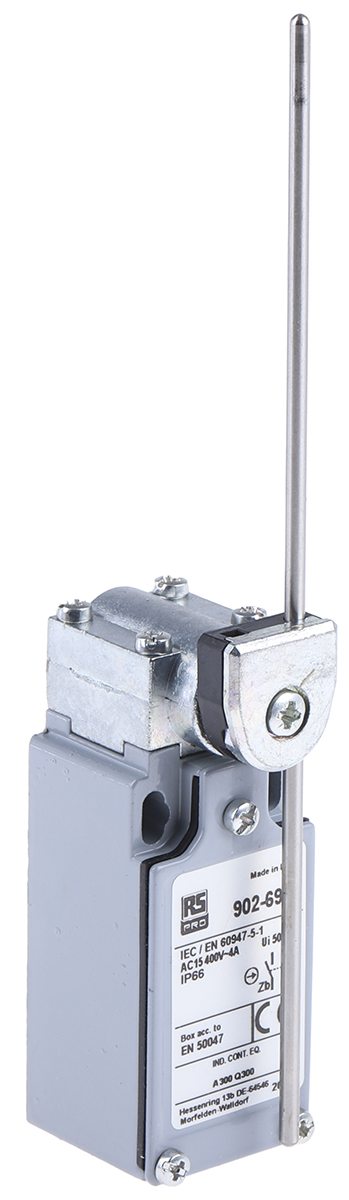 RS PRO Rod Limit Switch, NO/NC, IP66, DPST, Zinc Alloy Housing, 400V ac Max, 10A Max