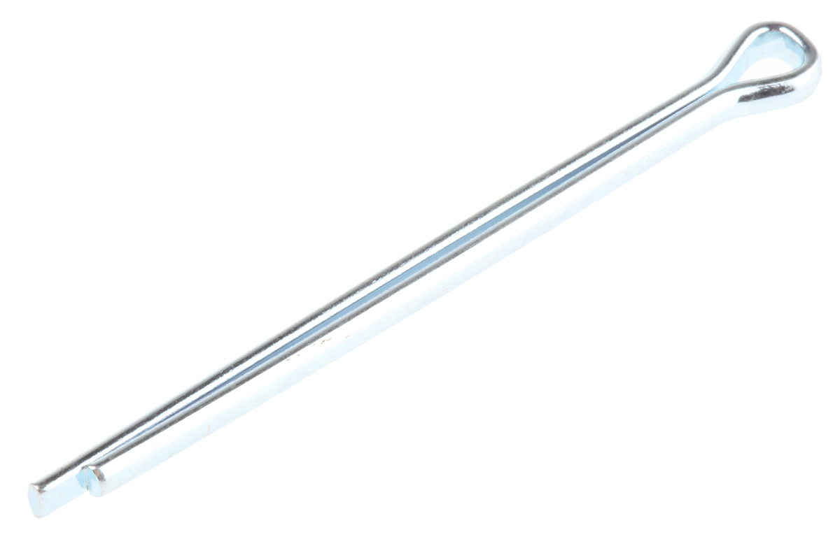 RS PRO 38.1mm Bright Zinc Plated Steel Split Pin, 2.4mm Diameter