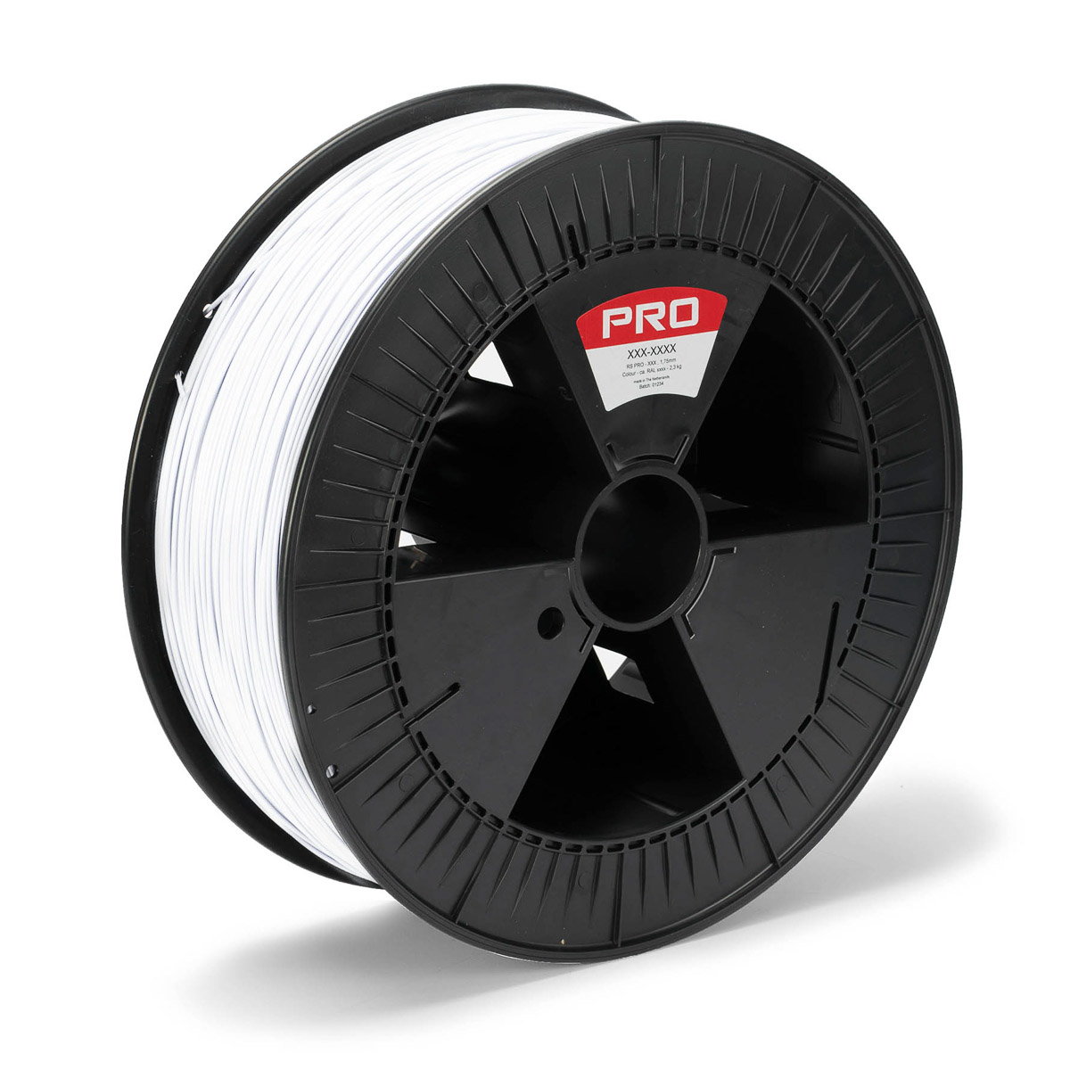 RS PRO 1.75mm White ABS 3D Printer Filament, 2.3kg