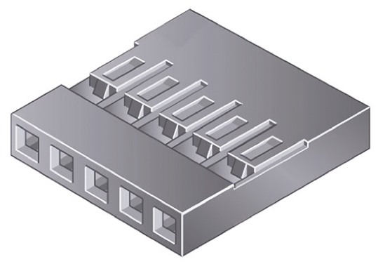Amphenol Communications Solutions, Mini-PV Female Connector Housing, 2.54mm Pitch, 3 Way, 1 Row