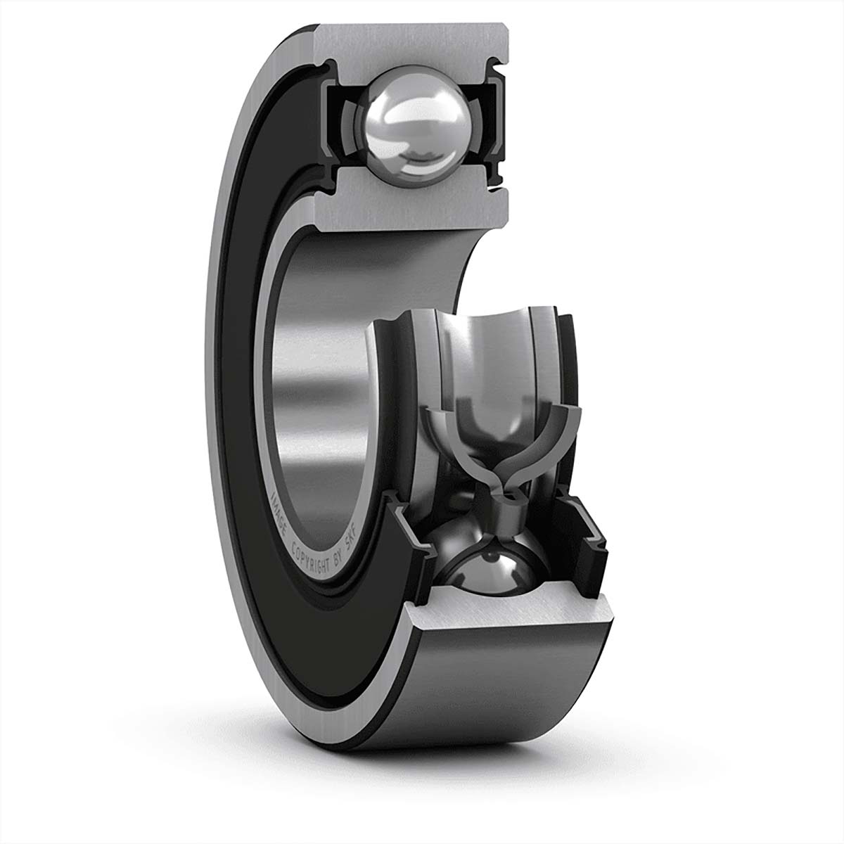 SKF 6203-2RSL 1 Row Ball Bearing - 17 mm ID, 40 mm OD