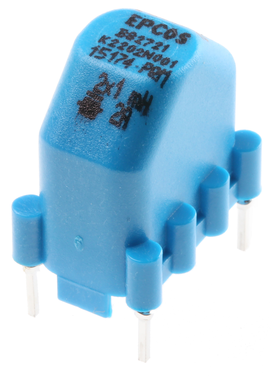 EPCOS 1 mH ±30% Ferrite Power Line Choke, 2A Idc, 80mΩ Rdc 250 V ac, B82721A