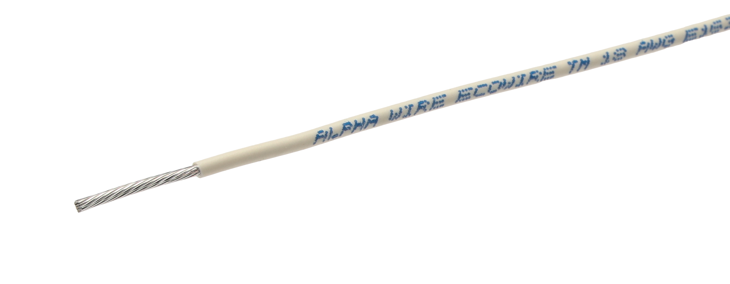 Alpha Wire Ecogen Ecowire Series White 0.75 mm² Hook Up Wire, 18 AWG, 16/0.25 mm, 30m, MPPE Insulation, 6715 WH005