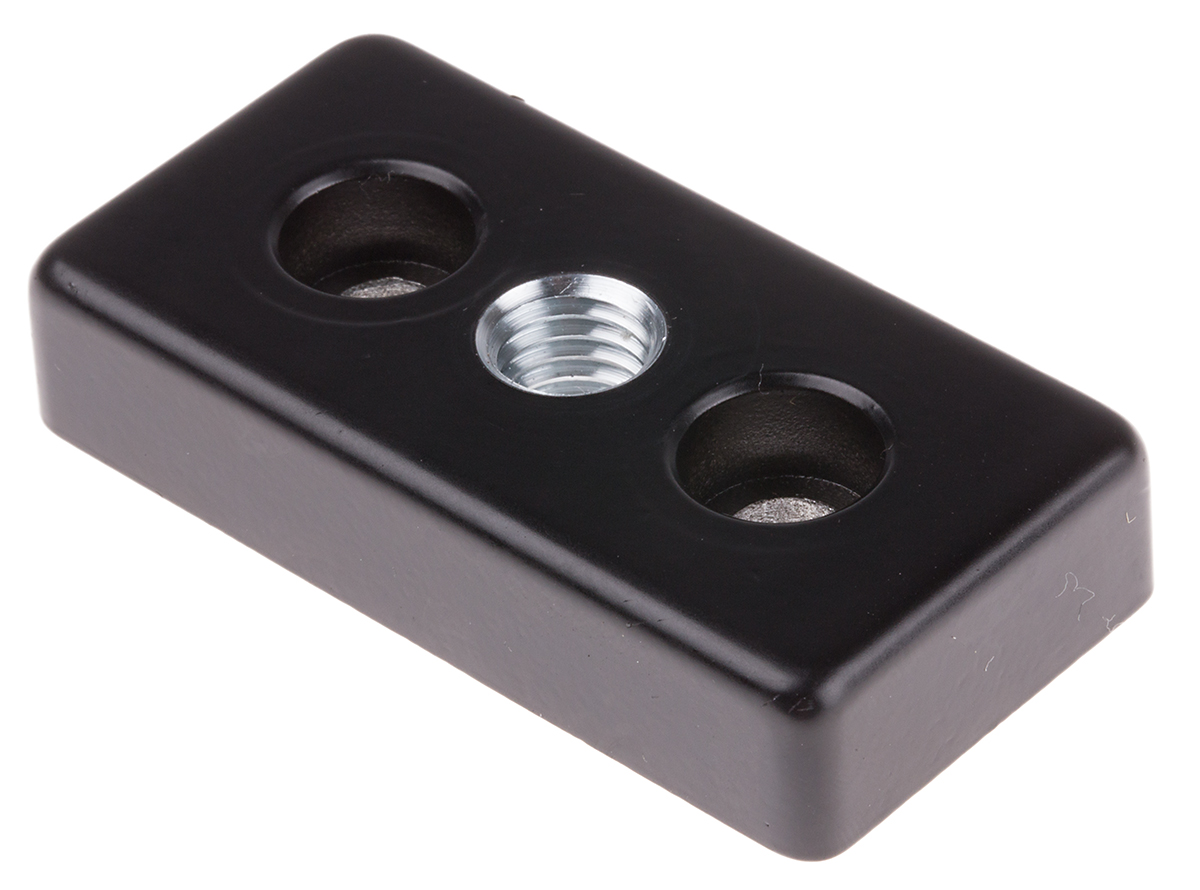RS PRO M10, M6 Thread Base Plate, 6mm Groove
