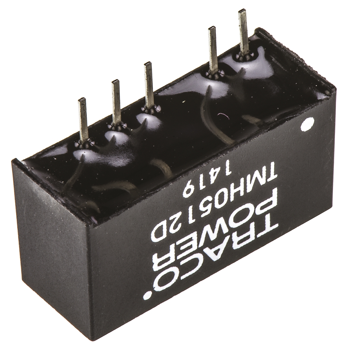 TRACOPOWER TMH DC-DC Converter, ±12V dc/ ±80mA Output, 4.5 → 5.5 V dc Input, 2W, Through Hole, +85°C Max Temp