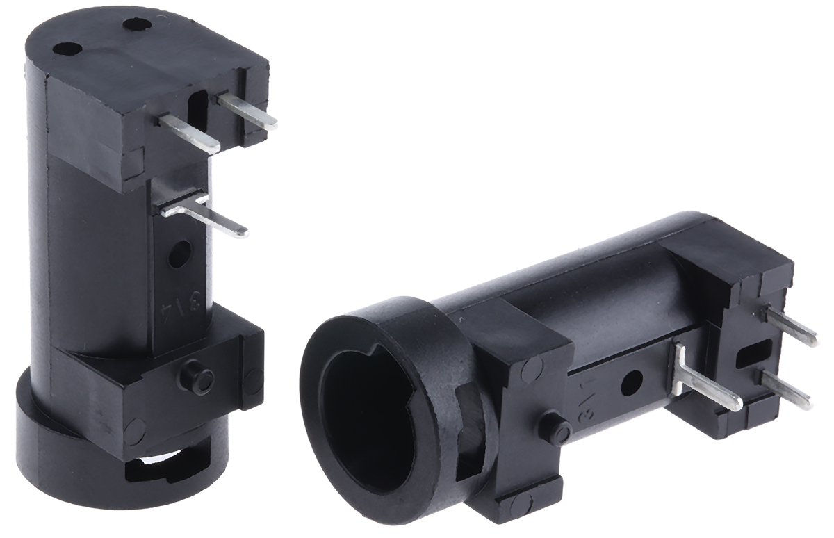 Littelfuse 6.3A PCB Mount Fuse Holder for 5 x 20mm Fuse, 250V ac