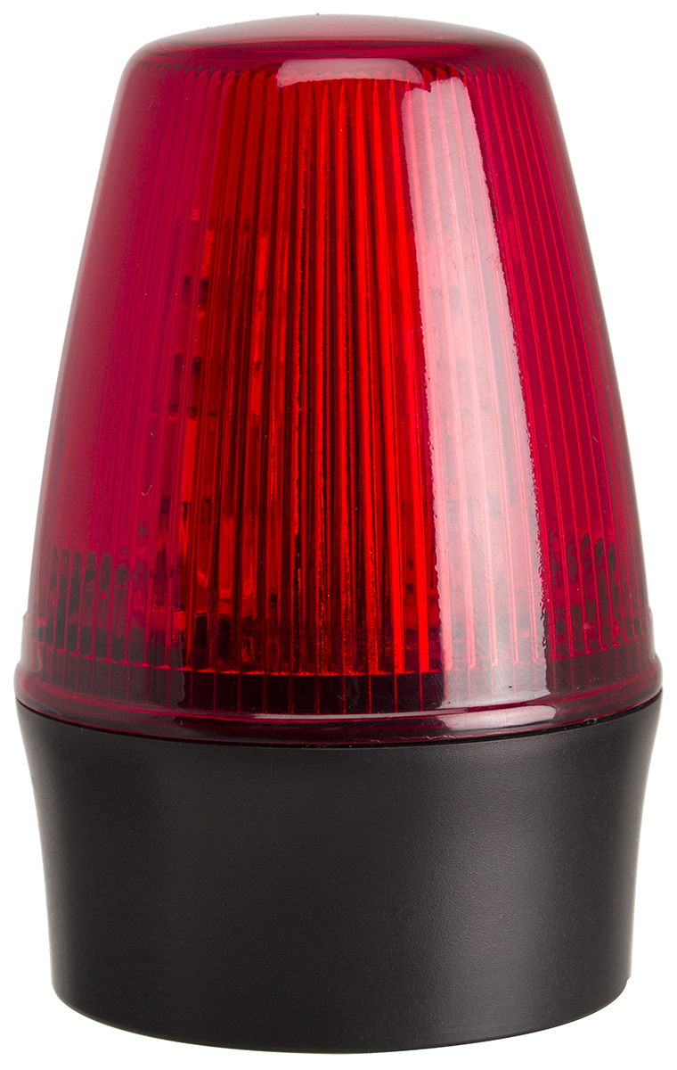 Moflash LEDS100 Series Red Flashing Beacon, 10 → 17 V ac/dc, Surface Mount, LED Bulb, IP65