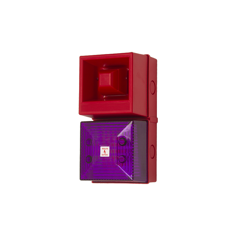 Clifford & Snell YL40 Series Magenta Sounder Beacon, 230 V ac, IP65, Base-mounted, 108dB at 1 Metre