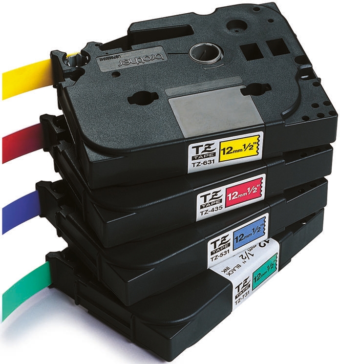 Brother Red on White Label Printer Tape, 8 m Length, 36 mm Width