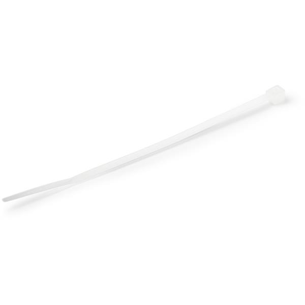 StarTech.com Cable Tie, Cable Ties, 100mm x 2 mm, White Nylon, Pk-1000