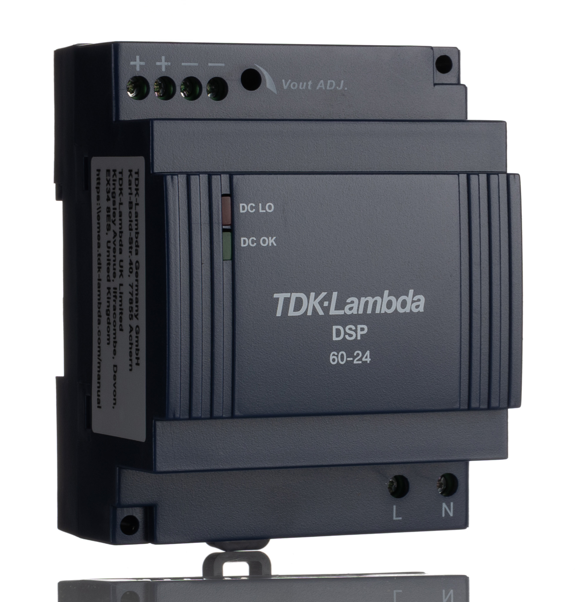 TDK-Lambda DSP Switched Mode DIN Rail Power Supply, 90 → 264 V ac / 120 →370V dc ac, dc Input, 24V dc dc