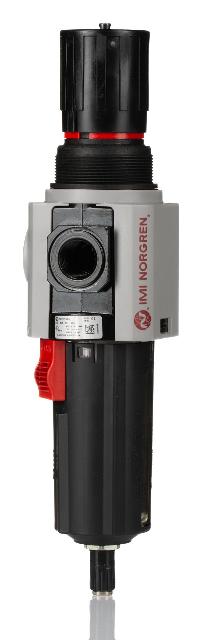 Norgren Excelon Plus Polycarbonate Filter Regulator, 5μm, G 1/2, Automatic, 10 bar