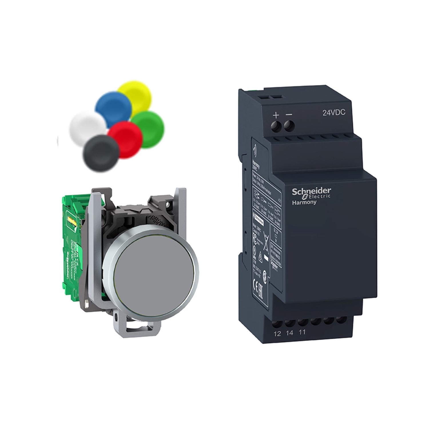 Schneider Electric Harmony XB5R Series Push Button, Panel Mount, 22mm Cutout