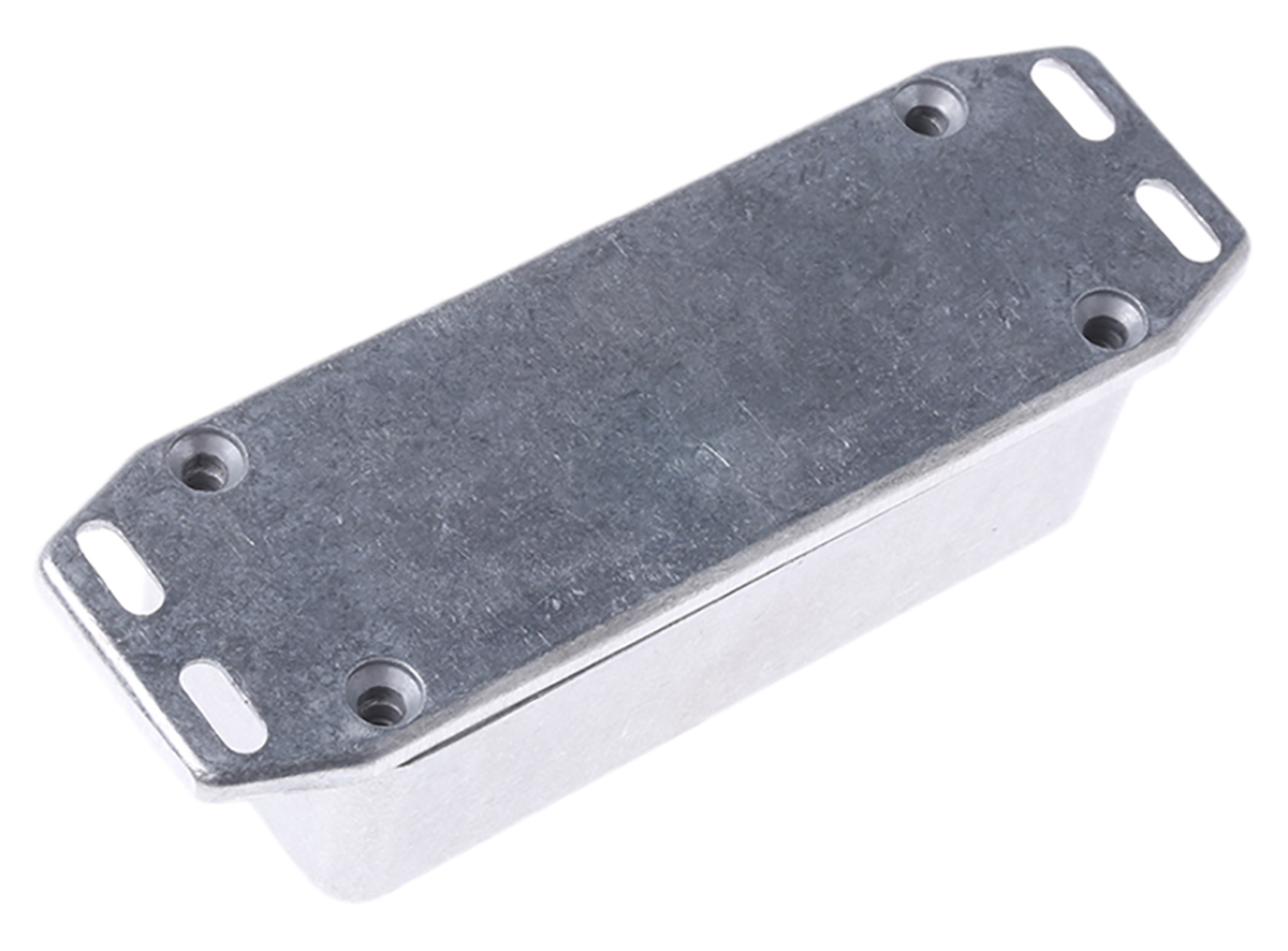 Hammond 1590 Series Natural Die Cast Aluminium Enclosure, IP65, Flanged, Natural Lid, 92.6 x 38.5 x 31mm