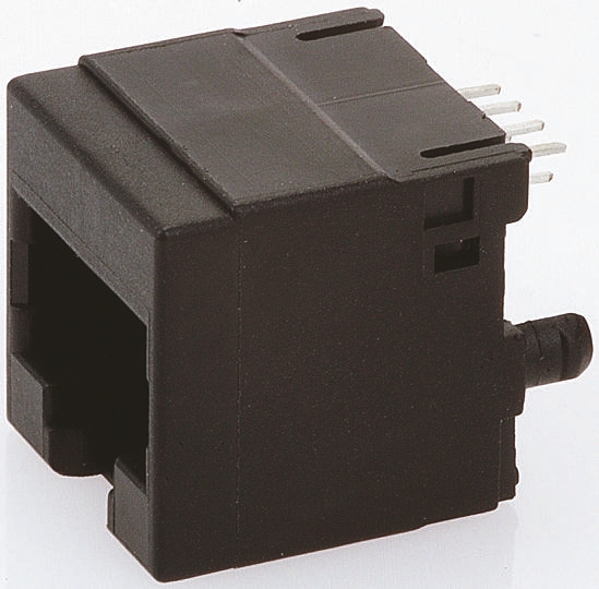 Bel-Stewart SS-60000 Series Female RJ45 Connector, Through Hole, Cat6 Straight 1 Port