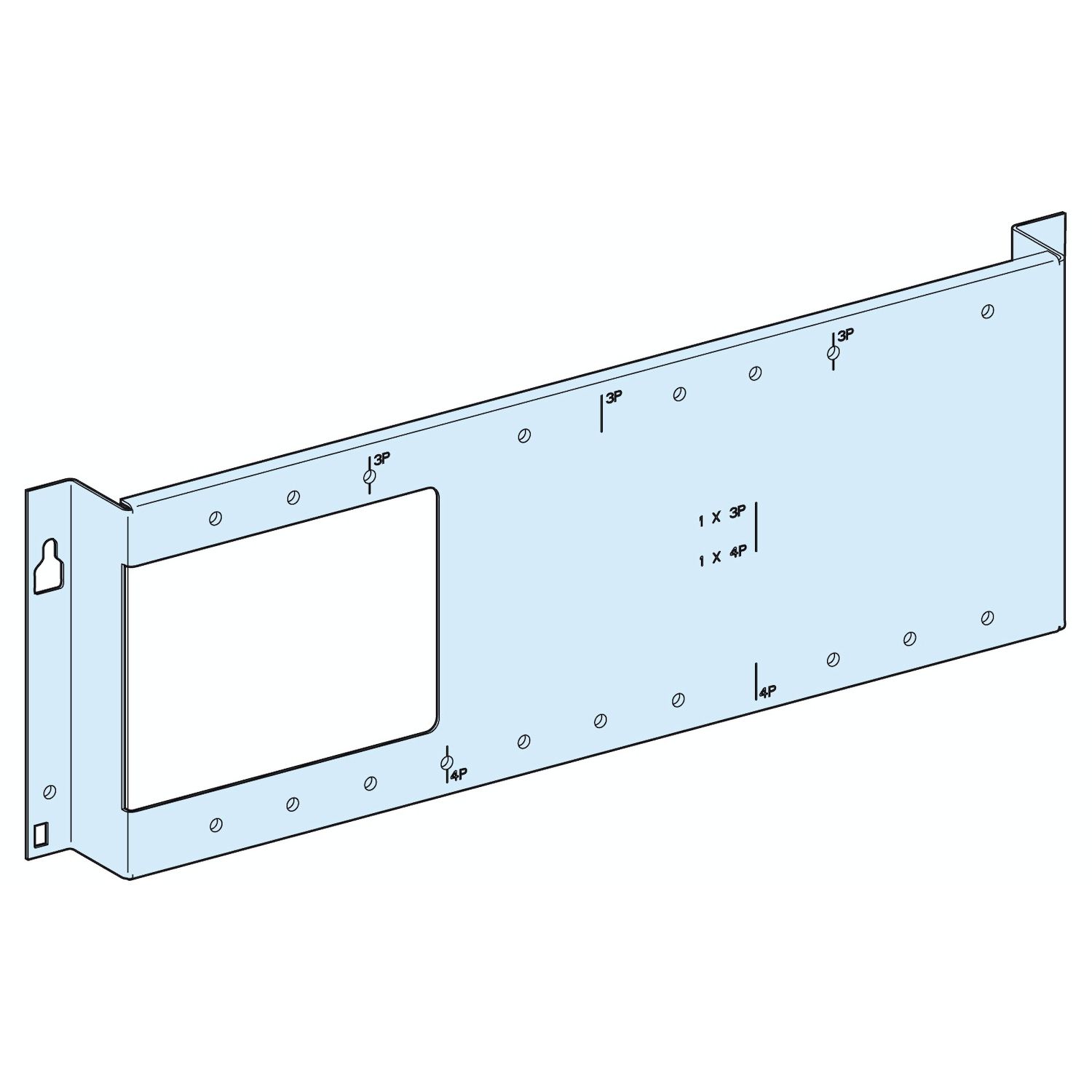 Schneider Electric PrismaSeT G Series Sheet Steel Mounting Plate for Use with PrismaSeT PrismaSeT G Enclosure, 600 x