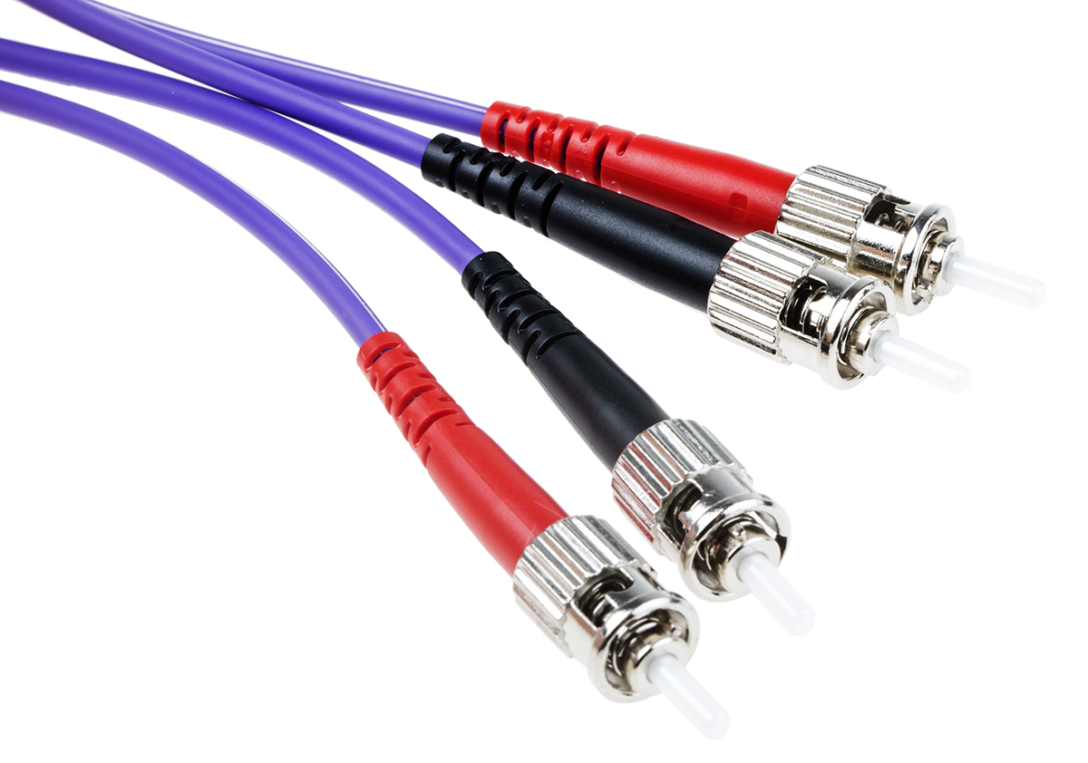 RS PRO SC to LC Duplex Multi Mode OM3 Fibre Optic Cable, 50/125μm, Purple, 3m