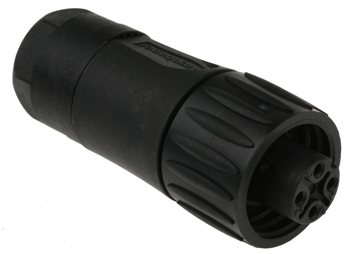 Amphenol Industrial Circular Connector, 3 Contacts, Cable, Standard Connector, Socket, Female, IP67, Ecomate M Series