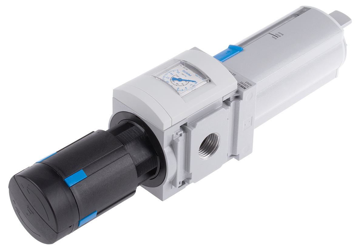 Festo MS6-LFR Metal Filter Regulator, 40μm, G 1/2, Manual, 20 bar, 529192
