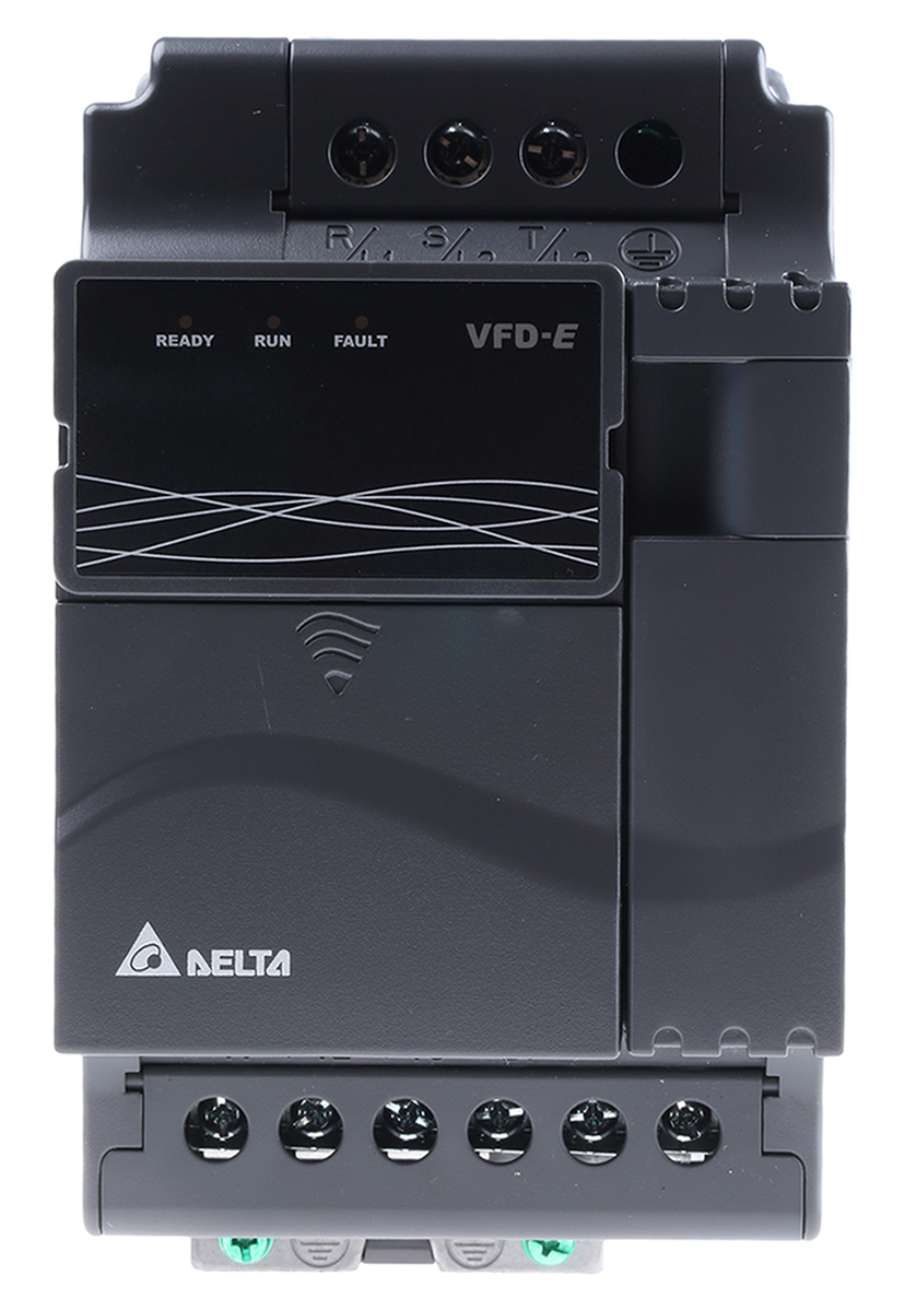 Delta Electronics Inverter Drive, 2.2 kW, 3 Phase, 460 V ac, 7.1 A, VFD-E Series